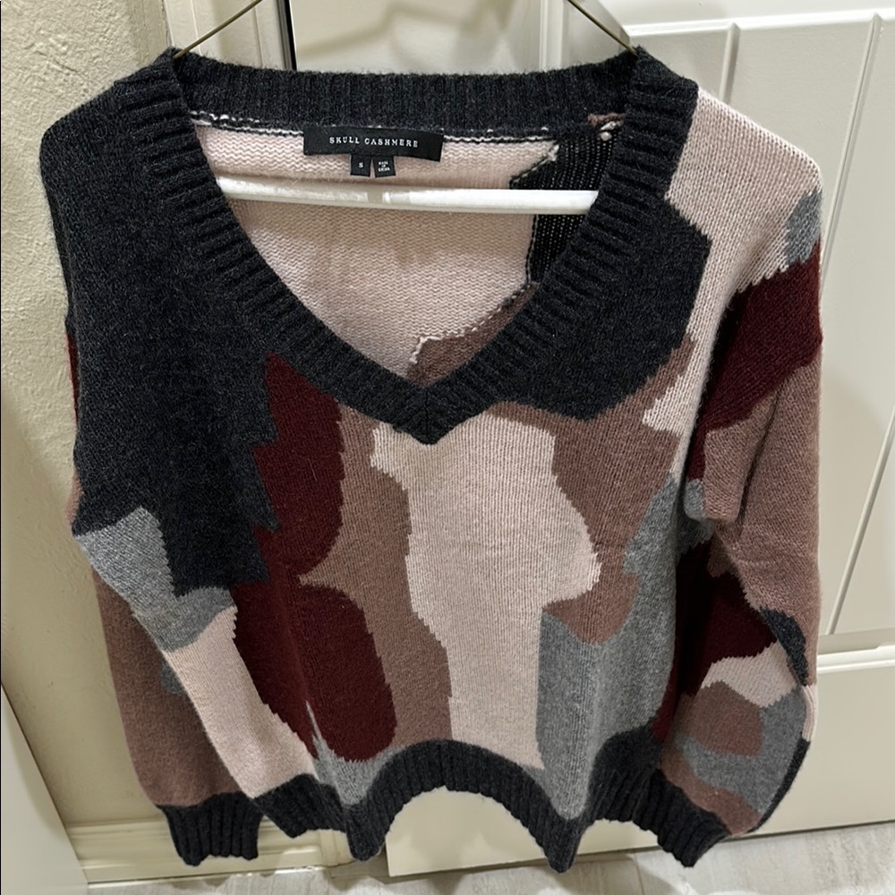 Cashmere Multicolor V-Neck Sweater